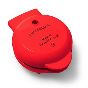 NEW NOSTALGIA MyMini Red Waffle Maker